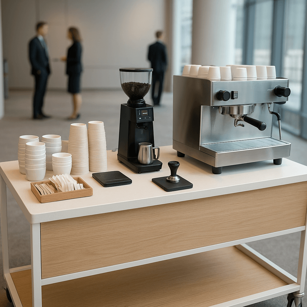 Coffee cart en evento corporativo